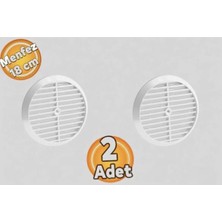 Zimak Doğalgaz Havalandırma Cam Menfezi Beyaz Renk 18 cm (2 Adet)