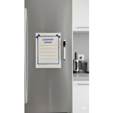 Tint and Treats Buzdolabı Alışveriş Listesi A5 – Laminasyonlu Yaz Sil – Magnetli – Yaz Sil Kalem Hediyeli