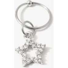 Jaida Moda 316L Cerrahi Çelik Zirkon Taşlı Yıldız Sallantılı 10MM Helix Piercing
