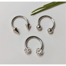 Jaida Moda Çelik Piercing, Küpe, Kulak, Dudak, Kıkırdak, Tragus, Helix, (3 Lü Set)