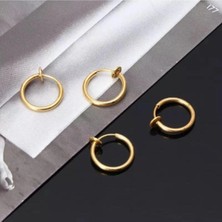 Jaida Moda 316L Burun Kulak Dudak Tüm Bölgelere Uyumlu 4 Adet Çelik Deliksiz Fake Piercing