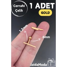 Jaida Moda Unisex Şef Bıçağı Figürlü Tragus Helix Çelik Piercing