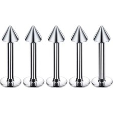 Jaida Moda Cerrahi Çelik Sivri Uçlu Tragus Helix Piercing 5 Adet 8 mm