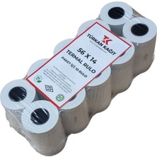 RULORULO 56x14 Termal Rulo 10 Paket 100 Adet Yazarkasa Pos Rulosu TSE Belgeli BPA Free