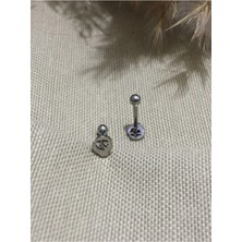 Jaida Moda 316L Cerrahi Çelik Gri Che Guevara Figürlü Tragus, Kıkırdak, Helix 6mm Piercing