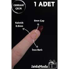 Jaida Moda Kadın Cerrahi Çelik Halka Hızma