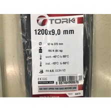 Tork TRK-1200-90B Siyah 100LÜ Kablo Bağı