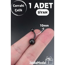 Jaida Moda Kadın Siyah Cerrahi Çelik Göbek P