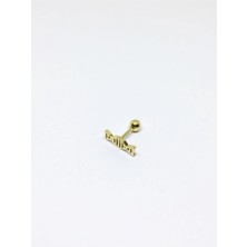 Jaida Moda 316L Cerrahi Çelik Dna Figürlü Tragus, Kıkırdak, Helix 6mm Piercing