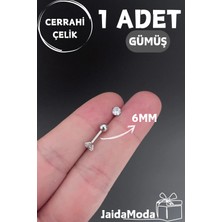 Jaida Moda Zirkon Taşlı Top Uçlu Helix Tragus Cerrahi Çelik Piercing