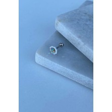 Jaida Moda Kadın Gümüş Çiçek Figürlü Tragus Helix Çelik Piercing