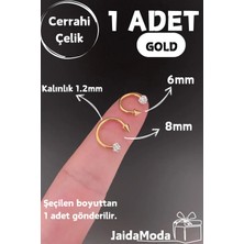 Jaida Moda Gold Spike ve Shambala Taşlı Septum Helix Tragus Çelik Piercing