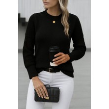 Barış Beauty Kadın Uzun Kollu Bisiklet Yaka Triko Bluz