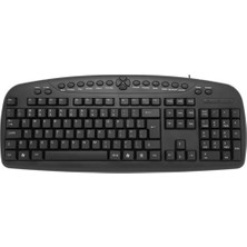 Zemira Frisby FK-130EU Ingilizce Q USB Kablolu Siyah Klavye