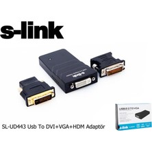 Zemira S-Link SL-UD443 USB To Dvi+Vga Adaptör