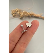 Jaida Moda 316L Cerrahi Çelik Gümüş Arı Figür Tragus, Kıkırdak, Helix 6mm Piercing
