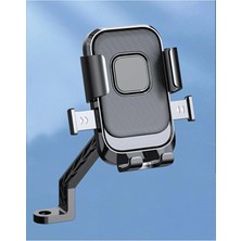 Motosiklet Telefon Tutucu Otomatik Kilitlemeli ,atv, Bisiklet Telefon Tutucu Ayna Bağlantılı
