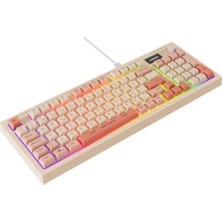 CT Stones Everest Kb-79 Silent Pro Bej-Pembe-Turuncu Sessi̇z Rgb Q Membrane Oyuncu Klavyesi