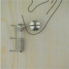 Jaida Moda Unisex Gri Cerrahi Çelik Vida Kulak-Kıkırdak-Helix Piercing