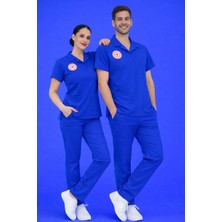 Likralı Temizlik Personel Forması (Dazzling Blue)