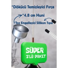 TheBRo Süper 3'lü Set 2 Adet Şişe Tıpası,4.8 cm Huni,dökücü Temizleyici Fırça