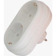 No35 Mutlusan Ikili Topraklı Fiş-Priz Düz Tip Beyaz (001 170 033006 00 00)