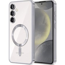 No35 Newface Samsung Galaxy S23 Plus Kılıf Kross Magneticsafe Kapak - Gümüş