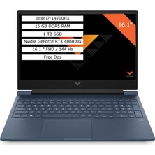Paxteks Hp 9J243EA Victus 16-R1041NT I7-14700HX 16G 1tb RTX4060 8gb 144 Hz 16.1 Fhd Freedos Notebook