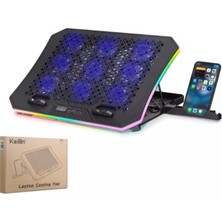 Cash Dukkan Hadron DCXA19 Notebook Soğutucu 9-Fan + Telefon Standı 14-18 Rgb Siyah