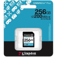 Cash Dukkan Kingston SDG4-256GB 256GB Sdxc Canvas Go Plus Gen4 200MB-S C10 Uhs-I U3 V30 Hafıza Kartı