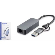 Dukkanıum Hadron HDX7852 Ethernet Card Usb2.0 + Type-C 2.5 Gigabit