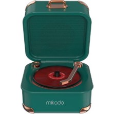 Maxdora Mikado MD-62BT 5W 1200MAH Yeşil Tf Kart + Bluetooth Destekli Klasik Retro Müzik Kutusu