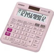 Celik Avm Casio MJ-120D Plus Pembe Işlem Kontrollü 12 Hane Masa Üstü Hesap Makinesi