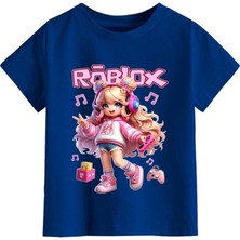 Punix Kids Punıx Kıds Roblox Baskılı %100 Pamuk Ter Tutmayan Yazlık Kız Çocuk T-Shırt