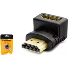 Maxdora Hadron HDX1258 HDMI (M) To HDMI (F) Adaptör L Ti̇p Si̇yah