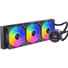 Dukkanıum Dark DKCCW362 Freezer W362 2025 Edition 360MM 300W Tdp, Argb Ledli Sıcaklık Göstergeli Sıvı Soğutma