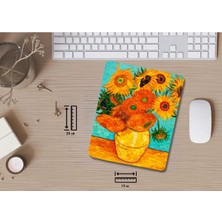 Ivart Ayçiçek Desenli Bileklik Destekli Dikdörtgen Mouse Pad