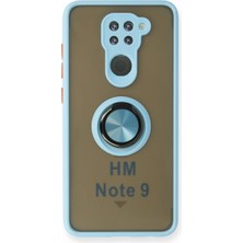 xirshop Xiaomi Redmi Note 9 Kılıf Montreal Yüzüklü Silikon Kapak - Buz Mavi