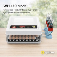 Epilons WH-130 Kuluçka Makinesi -Tavuk Kaz Hindi Ördek ve Kuş Türleri Uyumlu Yedek Motor Hediyeli