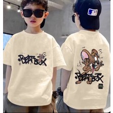 Punix Kids Punıx Kıds Özel Tasarım Beat Box Ön ve Sırt Baskılı %100 Pamuk Yazlık Erkek Çocuk T-Shırt