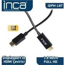 Stylmenplus Inca IDPH-18T Displayport To Hdmı Kablo 1.8mt