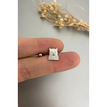 Jaida Moda Unisex Gümüş Renk Kurt Adam Figürlü Helix Piercing 6mm