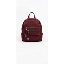 Heybe Shop Kadın Mıknatıs Kapaklı ve Fermuarlı Çok Gözlü Günlük Sırt Çantası