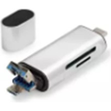 Freedom Storee Hadron HDX7053 Kart Okuyucu Type-C Otg | Microsd + Sd Destekli | 480MBPS Gri