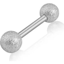 Jaida Moda Kadın Gümüş Paslanmaz Çelik Iki Ucu Cancanlı Helix Kıkırdak Piercing