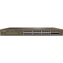 Paxteks Tenda TEG5328F 24 Port 10-100-1000 Switch 4 Port Sfp Yönetilebilir L2 Çelik Kasa Rack Mount