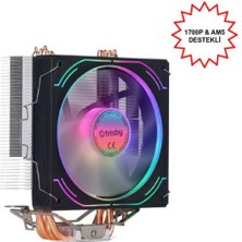 CT Stones Frisby FCL-F1334C Intel 1366-115X-1200-1700-AMD Am2-Am2+-Am3-Am4-Am5 Cpu Fani