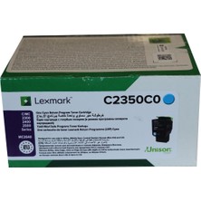 Cash Dukkan Lexmark C2350C0 1.000 Sayfa Cyan Mavi Toner C2325-2425-2535 MC2325-2425-2535-2640