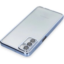 No35 Newface Samsung Galaxy M23 Kılıf Razer Lensli Silikon - Açık Mavi