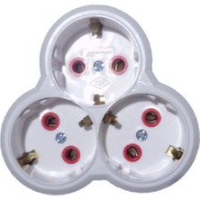 Dukkanıum Mutlusan Topraklı Beyaz 3lü Fiş,priz (Yonca Tip) 001 170 033002 00 00